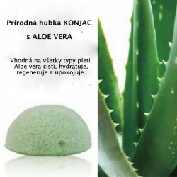 Prírodná hubka Konjac s Aloe vera
